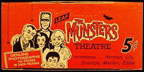 Munsters trading cards box.