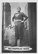 Superman trading cards. Superman Metropolis portrait.